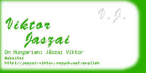 viktor jaszai business card
